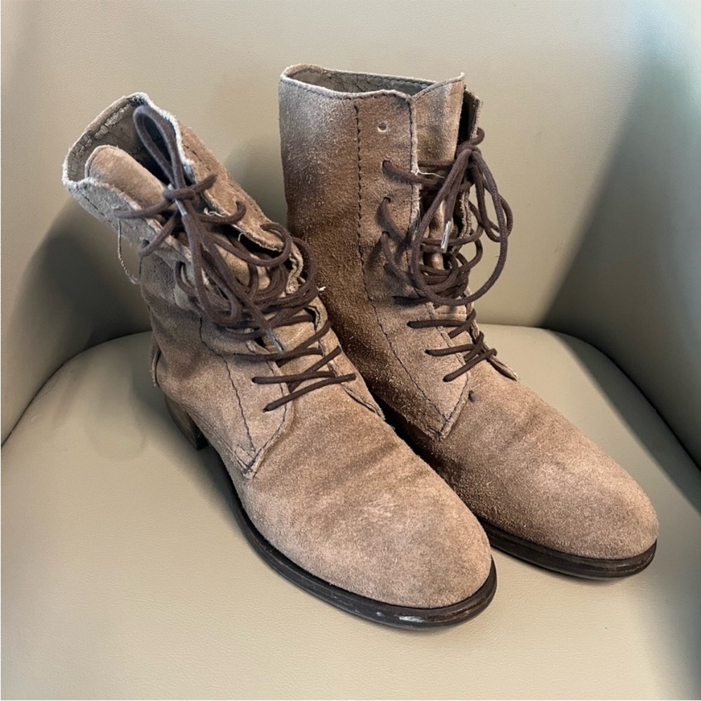 Sam edelman Suede Lace-Up Boots - Brown